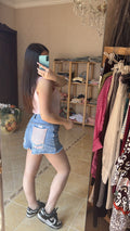 Shorts in Jeans Crystal Pink